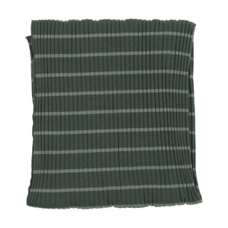 Lil Legs Green Stripe Wide Rib Blanket