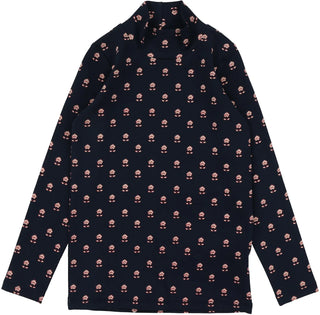 Analogie Navy Vintage Floral Mockneck