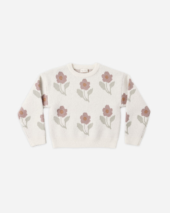 Rylee and Cru Aspen Sweater Ivory Flower
