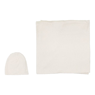 Lilette Dotted Swaddle Set in Cream/Pink