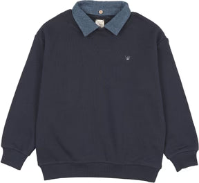 Analogie Sweet Campaign Denim Removable Collar Sweatshirt