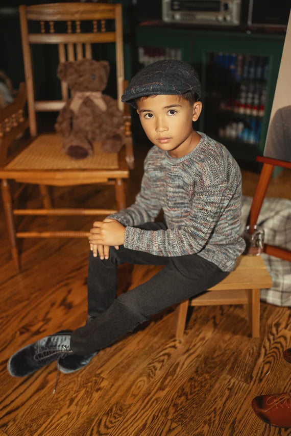 Mann Chunky Grey Melange Knit Sweater