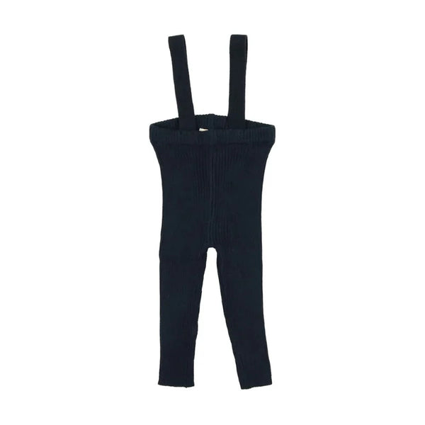 Analogie Knit Long Suspender leggings in Navy