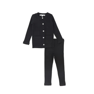 Little Parni Black Rhinestone Toddler Set