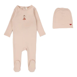 Lilette Doll Footie Set In Pink