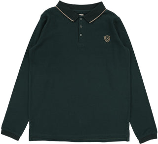 Lil Legs Collar Trim Polo in Green
