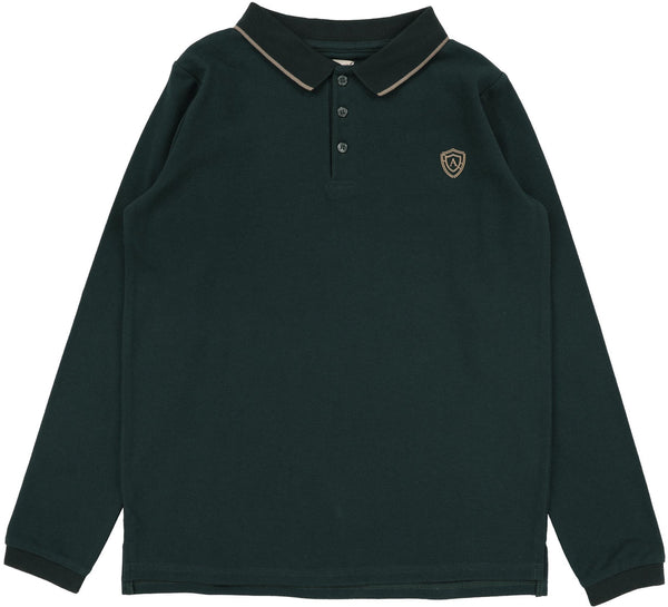 Lil Legs Collar Trim Polo in Green