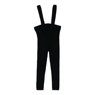 Analogie Black Knit Suspender Leggings