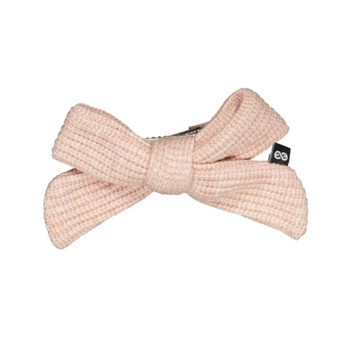 Knot Waffle Bow Clip Flamingo Pink