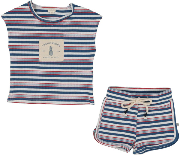 Lil Legs Toddler Set in Multistripe