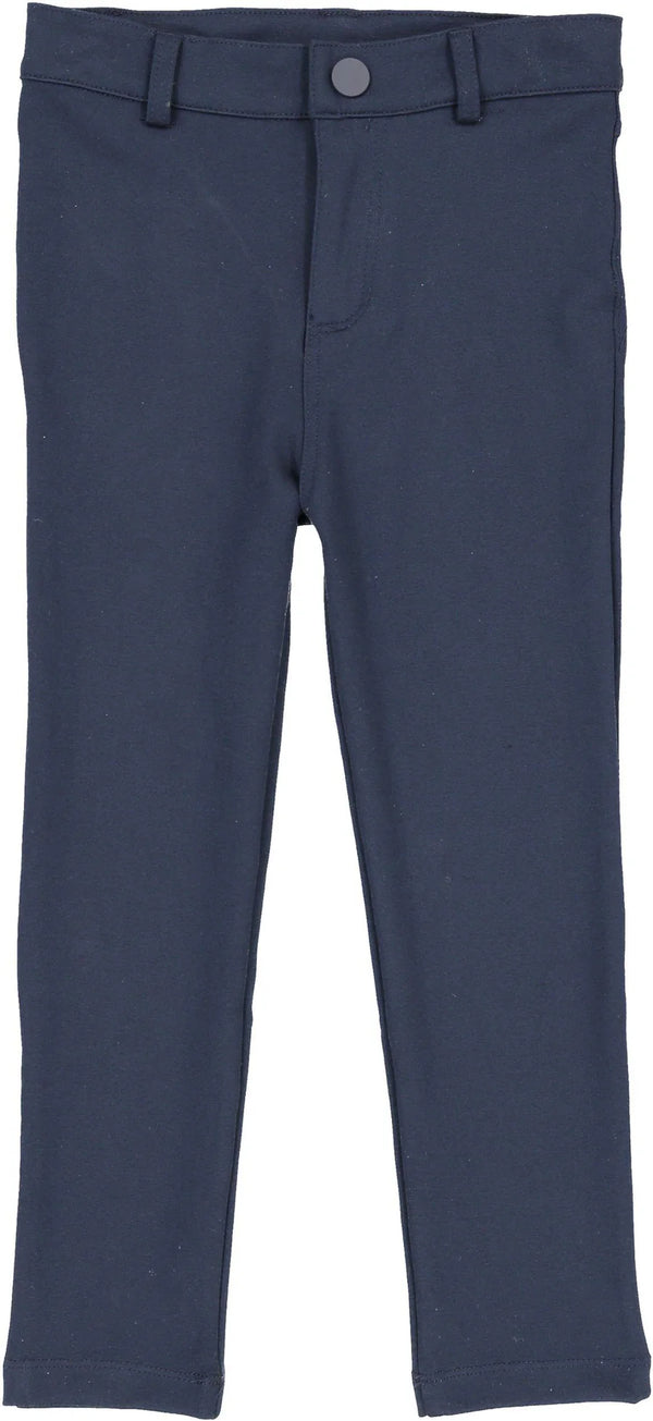 Lil Legs Navy Knit Pants Without Seam