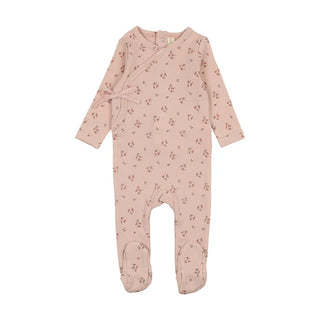 Lilette Dainty Floral Footie in Shell Pink/Floral