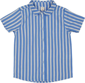 Analogie Downtown Button Down Shirt in Fresh Blue Stripes
