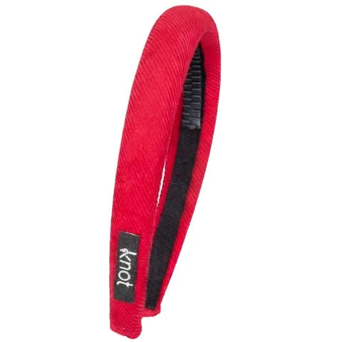 Knot Corduroy Headband Cardinal Red