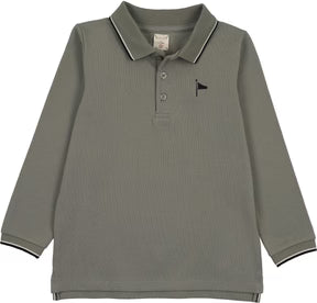 Lil Legs Outerfield Boys LS Polo in Green