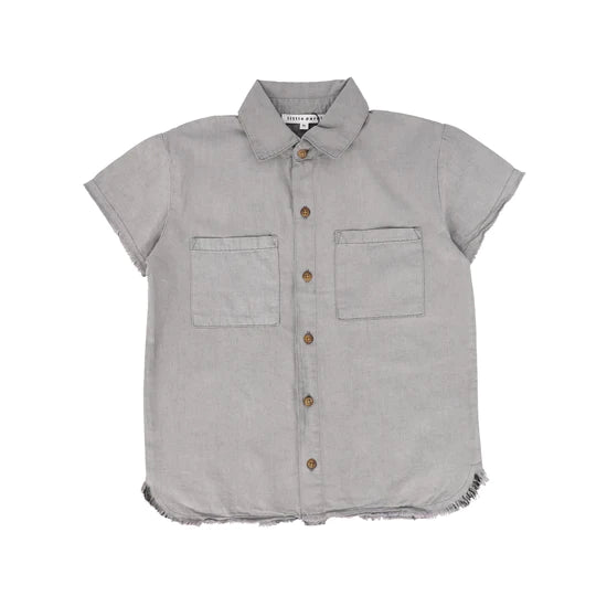 Little Parni Black Denim Wash Boys Shirt