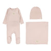 Lilette Pointelle Emblem Layette Set in Soft Pink