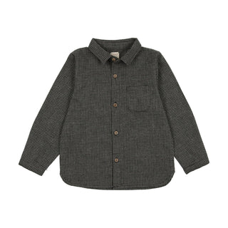 Analogie Toddler Boy Shirt in Grey Houndstooth