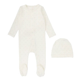 Lilette Tiny Star Footie Set in Cream