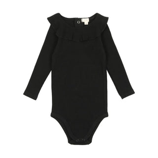 Lil Legs Black Ruffle Onesie