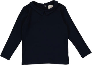 Lil Legs Navy Collar Tee