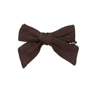 Knot Jersey Bow Clip in Cocoa