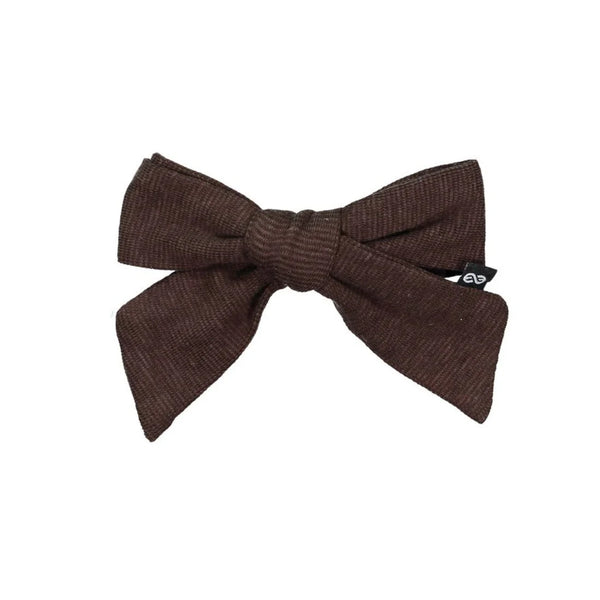 Knot Jersey Bow Clip in Cocoa