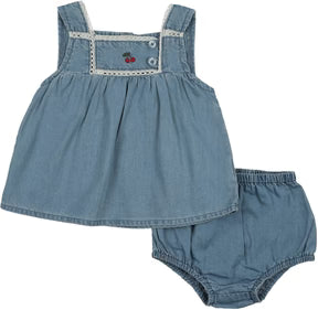 Analogie Denim Capsule Toddler Girls Set Blue Tencel