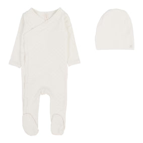 Lilette Take Me Home X Print Footie Set Cream/Pink