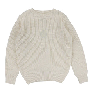 Analogie Cream Chunky Crest Knit Sweater