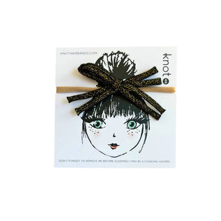 Knot Corded Mini Bow Band in Gold