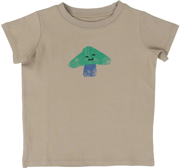 Analogie SS Mushroom Tee in Taupe