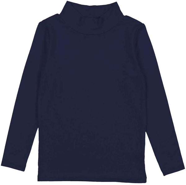 Lil Legs Navy Bamboo Mockneck