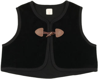 Analogie Black Velour Toggle Vest