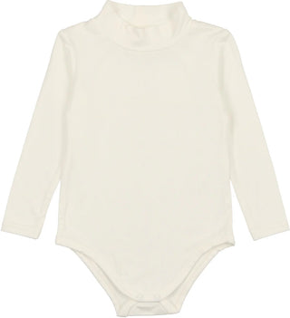 Lil Legs Bamboo Mockneck Onesie in Off White