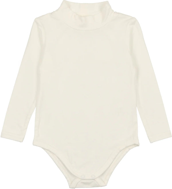 Lil Legs Bamboo Mockneck Onesie in Off White