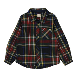 Analogie Plaid Boys Shirt in Navy