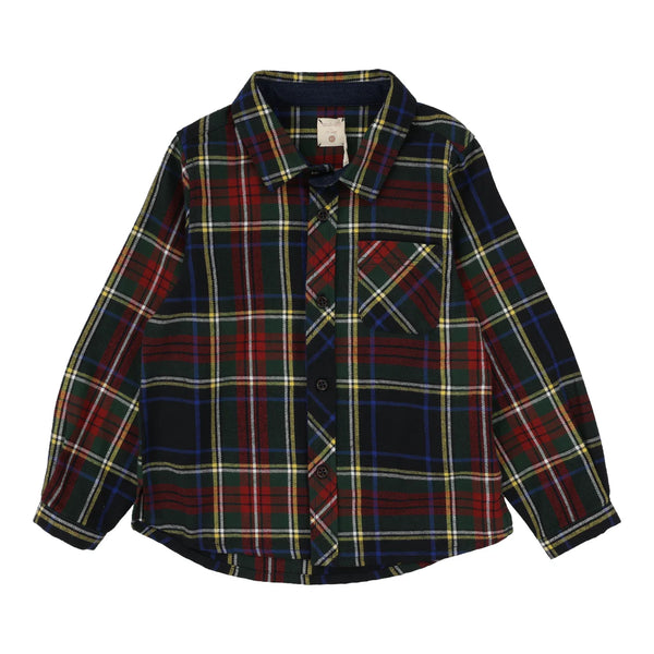 Analogie Plaid Boys Shirt in Navy