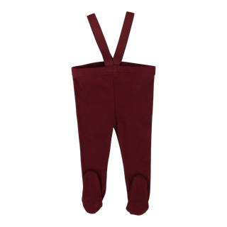 Lil Legs Suspender Leggings in Wine