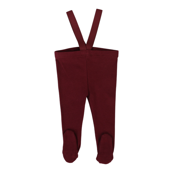 Lil Legs Suspender Leggings in Wine