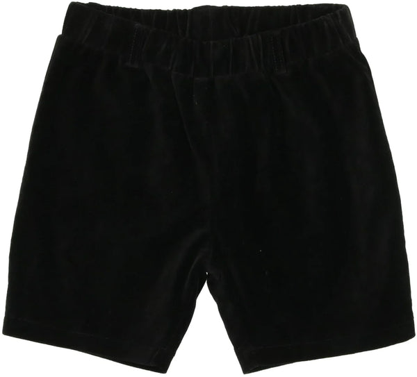 Analogie Velvet Shorts in Black