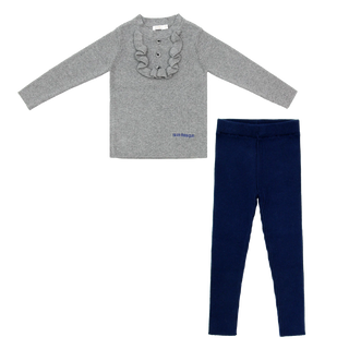 Coco Blanc Grey Ruffle Bib Baby Set