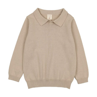 Analogie Taupe LS Knit Polo