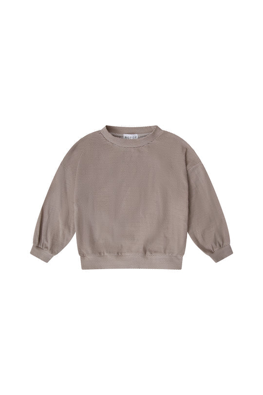 Bopop Taupe Herringbone Sweatshirt