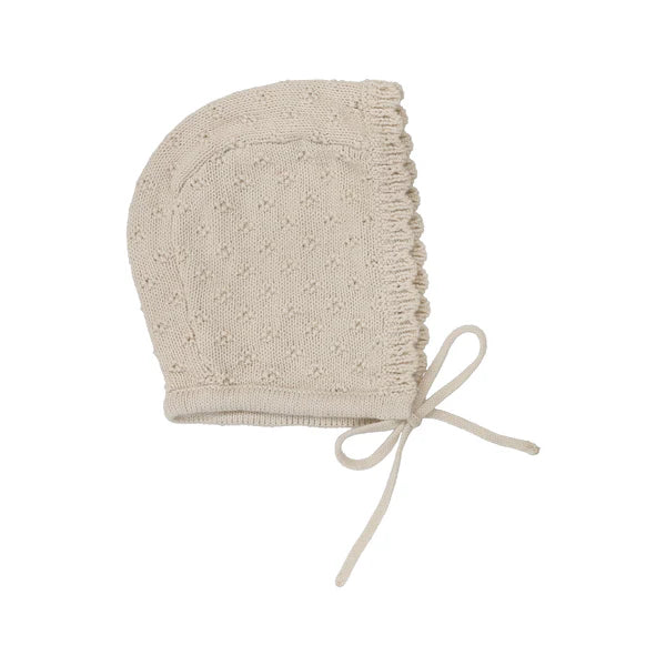 Lilette Cream Vintage Knit Bonnet