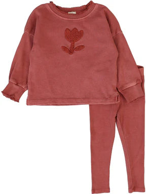Analogie Sherpa Tulip set in Mineral red