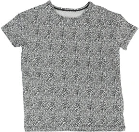 Lil Legs Classic Print Tee SS in Black Mini Floral