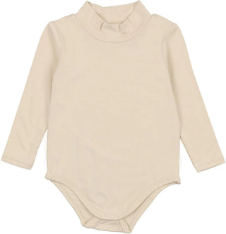 Lil Legs Natural Bamboo Mockneck Onesie