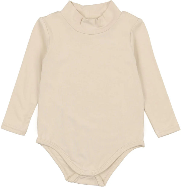 Lil Legs Natural Bamboo Mockneck Onesie