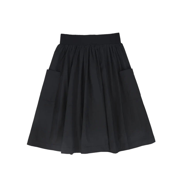 Little Parni Black Taffeta Skirt